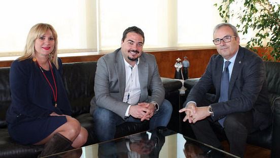 santi mari con vicent torres y marta diaz